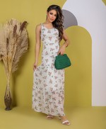 Vestido Viviane Branco Floral