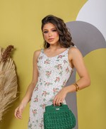 Vestido Viviane Branco Floral