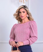 Blusa Diana Rosa Pink Lurex