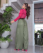 Calça Pantalona Verde Militar