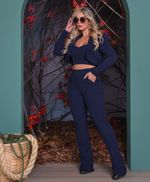 Conjunto Giovana Azul Marinho