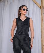 Conjunto Betina Risca de Giz Preto