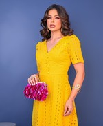 Vestido Denise Laise Amarelo