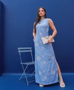 Vestido Débora Azul Delave
