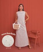 Vestido Débora Cru Poá
