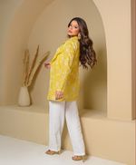 Blazer Desirrê Laise Amarelo Floral