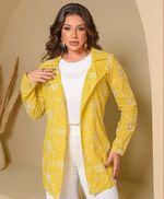 Blazer Desirrê Laise Amarelo Floral
