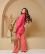 Blazer Desirrê Laise Vazado Coral
