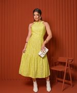 Vestido Adriane Verde Lima Floral