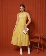 Vestido Adriane Amarelo Floral