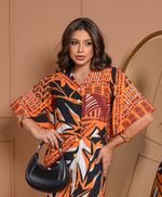 Chemise Paula Geométrico Laranja