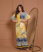 Chemise Paula Geométrico Amarelo