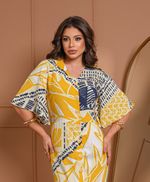 Chemise Paula Geométrico Amarelo