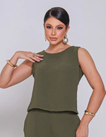 Blusa Raquel Verde Militar
