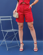 Short Bianca Vermelho