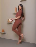 Conjunto Leonora Marrom Cappuccino