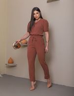 Conjunto Leonora Marrom Cappuccino