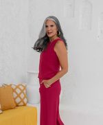 Conjunto Raquel  Vermelho Rosado