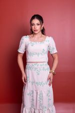 Conjunto Rafaela Cru Floral Verde 