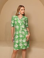 Chemise Lorrana Verde Floral