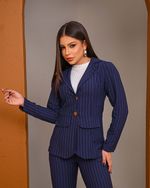 Conjunto Manuela Risca de Giz Azul Marinho