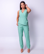 Conjunto Alana Risca de Giz Verde Menta