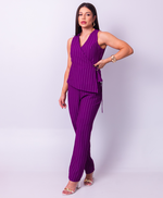 Conjunto Alana Risca de Giz Violeta