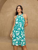 Vestido Bella Verde Estampado