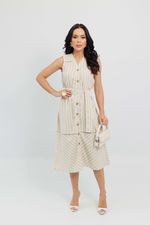 Vestido Midi Aurora Bege