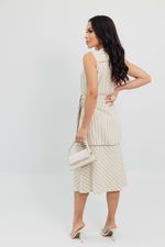 Vestido Midi Aurora Bege