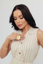 Vestido Midi Aurora Bege