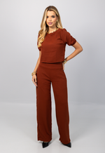Conjunto Cecília Marrom Cobre