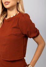 Conjunto Cecília Marrom Cobre