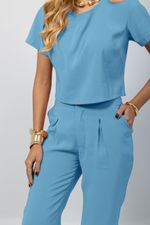 Conjunto Eloá Azul Bebê