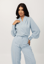 Blusa Realeza Azul Bebê