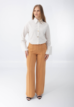 Camisa Regina Caramelo Listrada