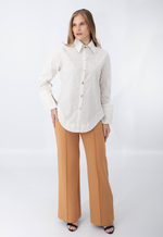 Camisa Regina Caramelo Listrada
