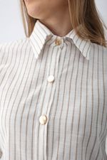 Camisa Regina Caramelo Listrada