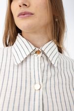 Camisa Regina Azul Marinho Listrada