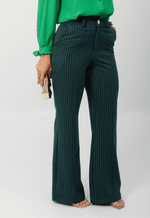 Calça Alessandra Verde Risca de Giz