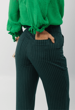 Calça Alessandra Verde Risca de Giz
