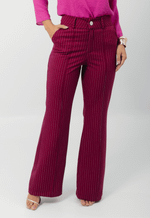 Calça Alessandra Marsala Risca de Giz