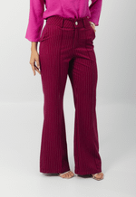 Calça Alessandra Marsala Risca de Giz