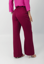 Calça Alessandra Marsala Risca de Giz