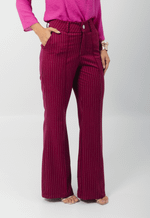 Calça Alessandra Marsala Risca de Giz