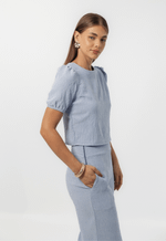 Conjunto Cecília Azul Royal Mescla
