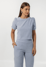 Conjunto Cecília Azul Royal Mescla