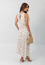 Vestido Adriane Bege Floral