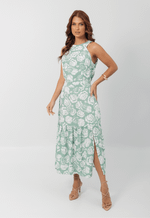 Vestido Adriane Verde Floral