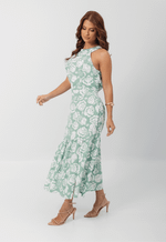 Vestido Adriane Verde Floral